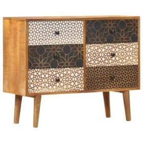 Aparador con estampado madera maciza de mango 90x30x70 cm de , Aparadores - Ref: Foro24-247916, Precio: 303,67 €, Descuento: %