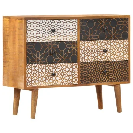 Aparador con estampado madera maciza de mango 90x30x70 cm de , Aparadores - Ref: Foro24-247916, Precio: 303,67 €, Descuento: %