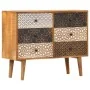 Aparador con estampado madera maciza de mango 90x30x70 cm de , Aparadores - Ref: Foro24-247916, Precio: 303,67 €, Descuento: %