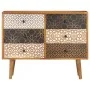 Aparador con estampado madera maciza de mango 90x30x70 cm de , Aparadores - Ref: Foro24-247916, Precio: 303,67 €, Descuento: %