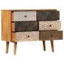 Aparador con estampado madera maciza de mango 90x30x70 cm de , Aparadores - Ref: Foro24-247916, Precio: 303,67 €, Descuento: %
