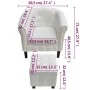 Sillón con taburete cuero sintético blanco de , Sillones - Ref: Foro24-60711, Precio: 154,64 €, Descuento: %