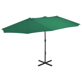 Sombrilla de jardín con palo de aluminio verde 460x270 cm by , Umbrellas - Ref: Foro24-44867, Price: 191,76 €, Discount: %