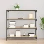 Estantería contrachapada y acero roble Sonoma 100x33x100 cm de , Librerías y estanterías - Ref: Foro24-819358, Precio: 75,06 ...