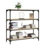 Estantería contrachapada y acero roble Sonoma 100x33x100 cm de , Librerías y estanterías - Ref: Foro24-819358, Precio: 75,06 ...