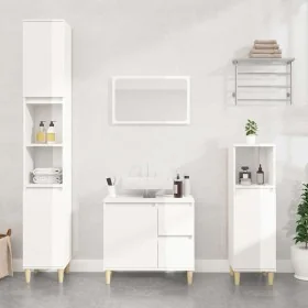 Armario de baño madera contrachapada blanco 65x33x60 cm de , Tocadores de baño - Ref: Foro24-819822, Precio: 86,60 €, Descuen...