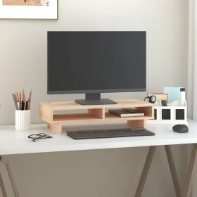 Soporte para monitor madera maciza de pino 60x27x14 cm de , Bases y elevadores para ordenadores - Ref: Foro24-813999, Precio:...