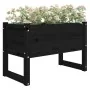 Jardinera madera maciza de pino negro 78x40x52 cm de , Maceteros y jardineras - Ref: Foro24-822121, Precio: 74,74 €, Descuent...