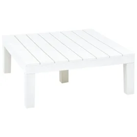 Mesa de jardín de plástico blanco 78x78x31 cm de , Mesas de jardín - Ref: Foro24-48827, Precio: 125,13 €, Descuento: %