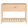 Jardinera con estante de madera maciza de pino 111,5x54x81 cm de , Maceteros y jardineras - Ref: Foro24-823787, Precio: 113,0...