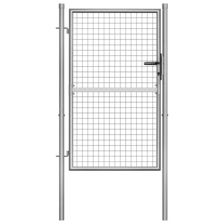 Puerta de jardín acero galvanizado plateado 105x175 cm de , Puertas de jardín - Ref: Foro24-144757, Precio: 158,18 €, Descuen...