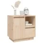 Mesita de noche madera maciza de pino 50x34x50 cm de , Mesitas de noche - Ref: Foro24-814479, Precio: 66,19 €, Descuento: %
