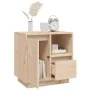 Mesita de noche madera maciza de pino 50x34x50 cm de , Mesitas de noche - Ref: Foro24-814479, Precio: 66,19 €, Descuento: %