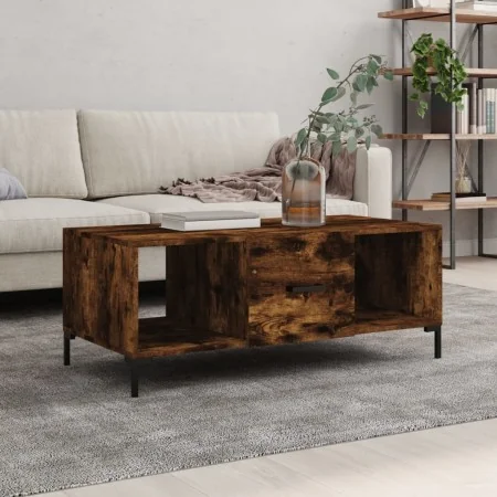 Mesa de centro madera contrachapada roble ahumado 102x50x40 cm de , Mesas de centro - Ref: Foro24-829305, Precio: 67,74 €, De...