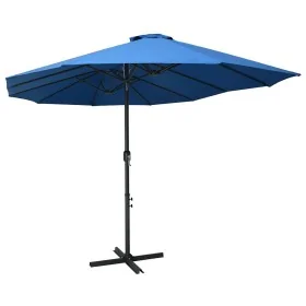 Sombrilla de jardín con palo de aluminio azul 460x270 cm by , Umbrellas - Ref: Foro24-47303, Price: 166,69 €, Discount: %