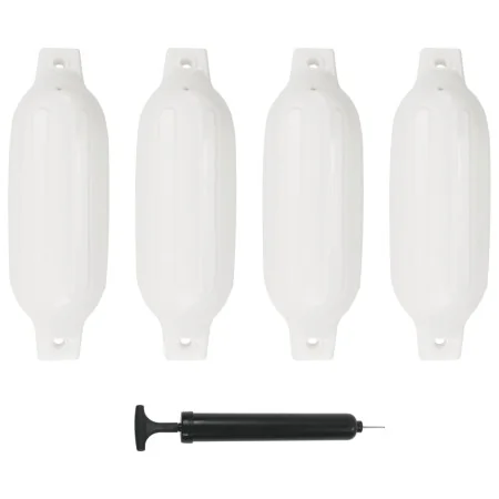 Parachoques para barco 4 unidades PVC blanco 41x11,5 cm by , Docking and anchoring - Ref: Foro24-92384, Price: 47,58 €, Disco...