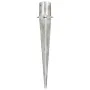 Picas de tierra 6 unidades acero galvanizado plateado 12x91 cm by , Spikes for anchoring in the ground - Ref: Foro24-145434, ...