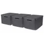 Curver Cajas de almacenaje con tapa Style 3 unidades L gris antracita de , Cestas para almacenaje - Ref: Foro24-427235, Preci...