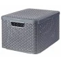 Curver Cajas de almacenaje con tapa Style 3 unidades L gris antracita de , Cestas para almacenaje - Ref: Foro24-427235, Preci...