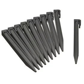 Nature Anclajes de jardín 10 unidades gris by , Garden edging and edging - Ref: Foro24-428505, Price: 21,57 €, Discount: %
