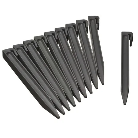 Nature Anclajes de jardín 10 unidades gris by , Garden edging and edging - Ref: Foro24-428505, Price: 21,57 €, Discount: %