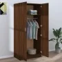 Armario madera contrachapada color roble marrón 80x52x180 cm de , Armarios roperos - Ref: Foro24-815353, Precio: 200,59 €, De...