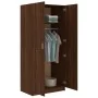 Armario madera contrachapada color roble marrón 80x52x180 cm de , Armarios roperos - Ref: Foro24-815353, Precio: 200,59 €, De...