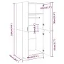 Armario madera contrachapada color roble marrón 80x52x180 cm de , Armarios roperos - Ref: Foro24-815353, Precio: 200,59 €, De...