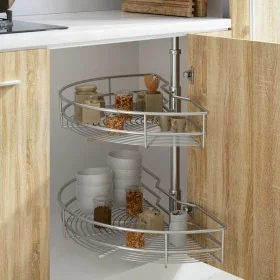 Bandeja cocina alambre 2 niveles plata 180 grados 85x44x80 cm de , Contenedores para utensilios de cocina - Ref: Foro24-50973...