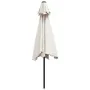 Sombrilla con palo de acero blanca arena 3 m de , Sombrillas - Ref: Foro24-40770, Precio: 62,80 €, Descuento: %