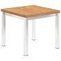 Mesa auxiliar jardín teca maciza y acero inoxidable 45x45x38cm de , Mesas de jardín - Ref: Foro24-46512, Precio: 94,68 €, Des...