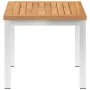 Mesa auxiliar jardín teca maciza y acero inoxidable 45x45x38cm de , Mesas de jardín - Ref: Foro24-46512, Precio: 94,68 €, Des...