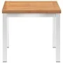 Mesa auxiliar jardín teca maciza y acero inoxidable 45x45x38cm de , Mesas de jardín - Ref: Foro24-46512, Precio: 94,68 €, Des...