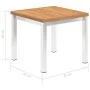 Mesa auxiliar jardín teca maciza y acero inoxidable 45x45x38cm de , Mesas de jardín - Ref: Foro24-46512, Precio: 94,68 €, Des...