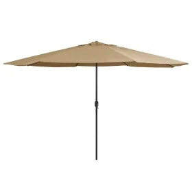 Sombrilla de jardín con palo de metal taupe 390 cm by , Umbrellas - Ref: Foro24-47381, Price: 80,05 €, Discount: %