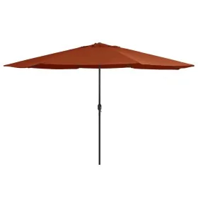 Sombrilla de jardín con palo de metal terracota 390 cm de , Sombrillas - Ref: Foro24-47383, Precio: 80,05 €, Descuento: %