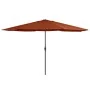 Sombrilla de jardín con palo de metal terracota 390 cm de , Sombrillas - Ref: Foro24-47383, Precio: 80,05 €, Descuento: %