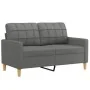 Juego de sofás con cojines 2 piezas tela gris oscuro de , Sofás - Ref: Foro24-3201291, Precio: 430,37 €, Descuento: %