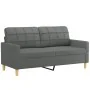 Juego de sofás con cojines 2 piezas tela gris oscuro de , Sofás - Ref: Foro24-3201291, Precio: 430,37 €, Descuento: %
