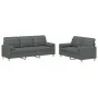Juego de sofás con cojines 2 piezas tela gris oscuro by , Sofas - Ref: Foro24-3201323, Price: 537,63 €, Discount: %