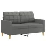 Juego de sofás con cojines 2 piezas tela gris oscuro by , Sofas - Ref: Foro24-3201323, Price: 537,63 €, Discount: %