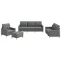 Juego de sofás con cojines 4 piezas tela gris oscuro by , Sofas - Ref: Foro24-3201251, Price: 682,88 €, Discount: %