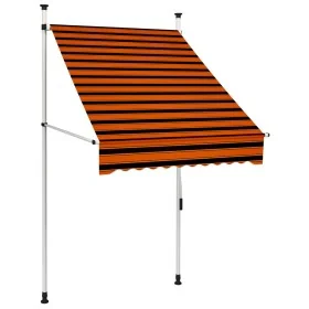 Toldo manual retráctil naranja y marrón 100 cm de , Toldos - Ref: Foro24-145834, Precio: 76,67 €, Descuento: %