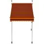 Toldo manual retráctil naranja y marrón 100 cm de , Toldos - Ref: Foro24-145834, Precio: 76,67 €, Descuento: %