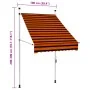 Toldo manual retráctil naranja y marrón 100 cm de , Toldos - Ref: Foro24-145834, Precio: 76,67 €, Descuento: %