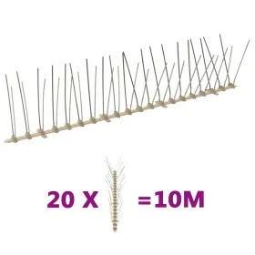 Set de 4 hileras de pinchos contra pájaros y palomas 20 uds 10m de , Repelentes para animales - Ref: Foro24-149127, Precio: 4...