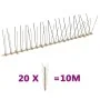 Set de 4 hileras de pinchos contra pájaros y palomas 20 uds 10m de , Repelentes para animales - Ref: Foro24-149127, Precio: 4...