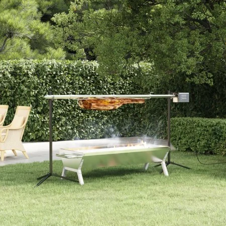 Bandeja para barbacoa acero inoxidable plateado 118x42x30,5 cm de , Barbacoas - Ref: Foro24-319969, Precio: 83,66 €, Descuent...