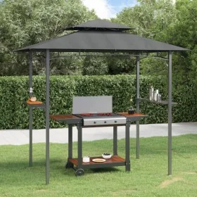 Cenador barbacoa estante lateral acero antracita 240x150x243 cm de , Carpas y cenadores - Ref: Foro24-360140, Precio: 201,83 ...