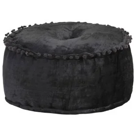 Puf redondo de terciopelo gris antracita 40x20 cm by , Ottomans - Ref: Foro24-287565, Price: 41,39 €, Discount: %